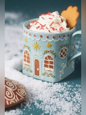 NEW Anthropologie Ginger Stoneware Mug Limited Edition Blue